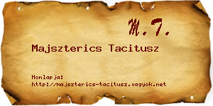Majszterics Tacitusz névjegykártya